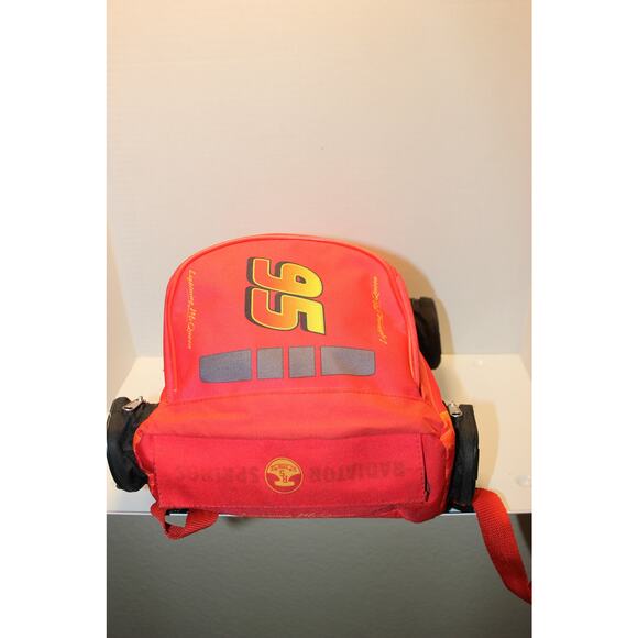 Disney Pixar Lightning McQueen Piston Cup Backpack Red Kids Race Car 1 - Picture 5 of 5